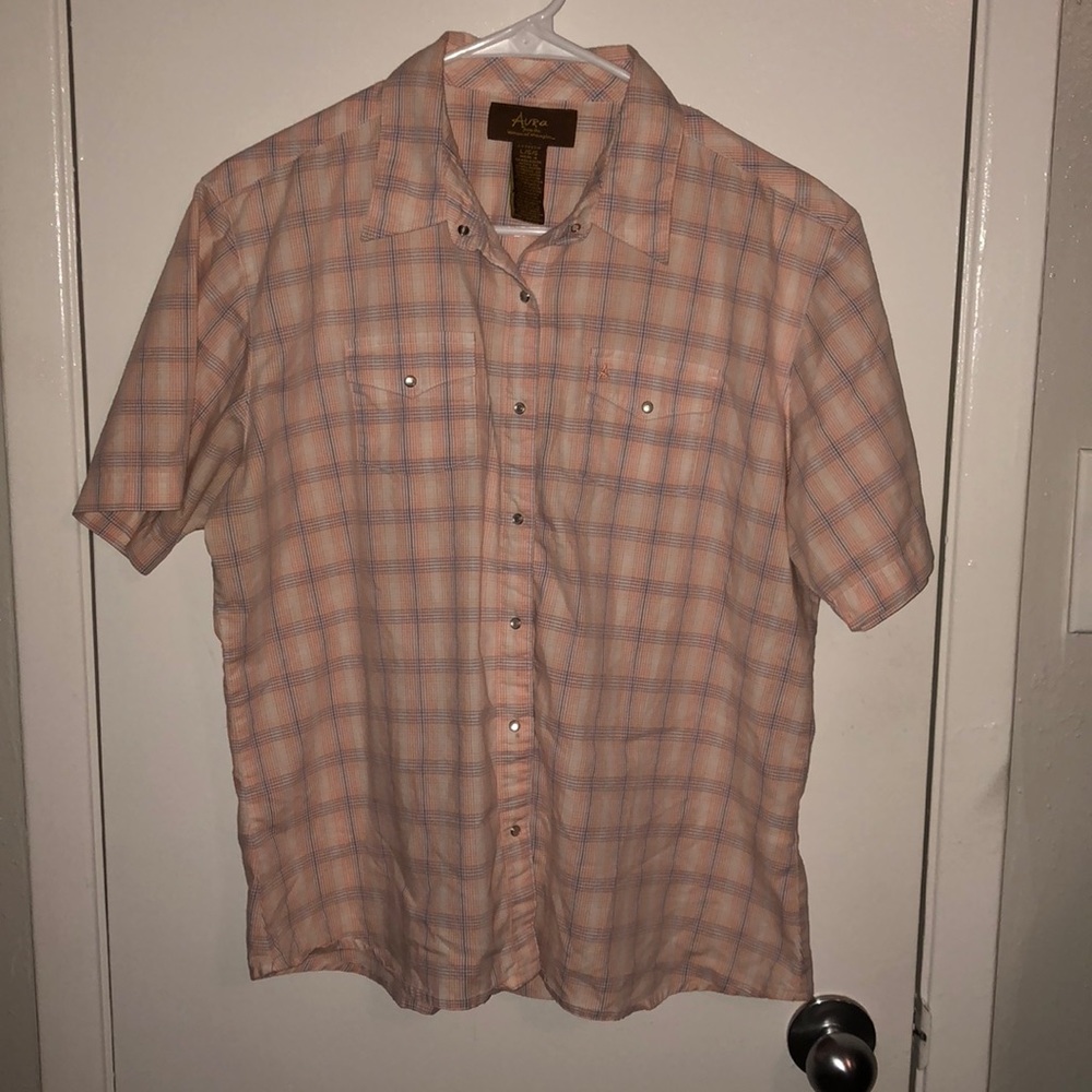 Aura Wrangler snap down L short sleeve